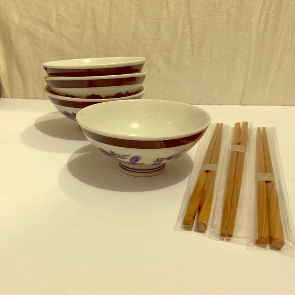 Chopsticks/4 Bowl Set